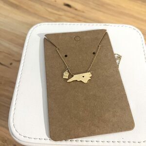 Dainty Gold North Carolina State Necklace